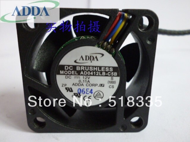 ADDA AD0412LB-C5B 40x40x20mm 12V DC 0.11A 4-Wire Axial Cooling Fan