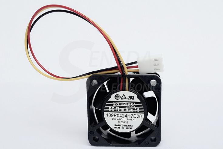Sanyo Denki 109P0424H7D20 40x40x20mm 24V DC 0.08A Axial Cooling Fan