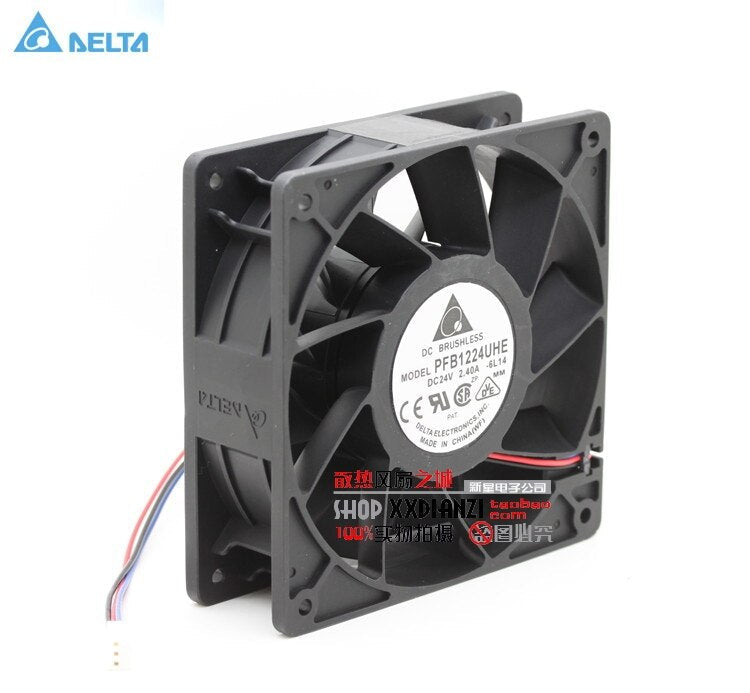 Delta PFB1224UHE 120x120x38mm 24V DC 2.40A Axial Cooling Fan
