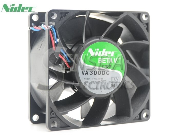 Nidec VA300DC 80x80x38mm 12V DC 1.1A Axial Cooling Fan