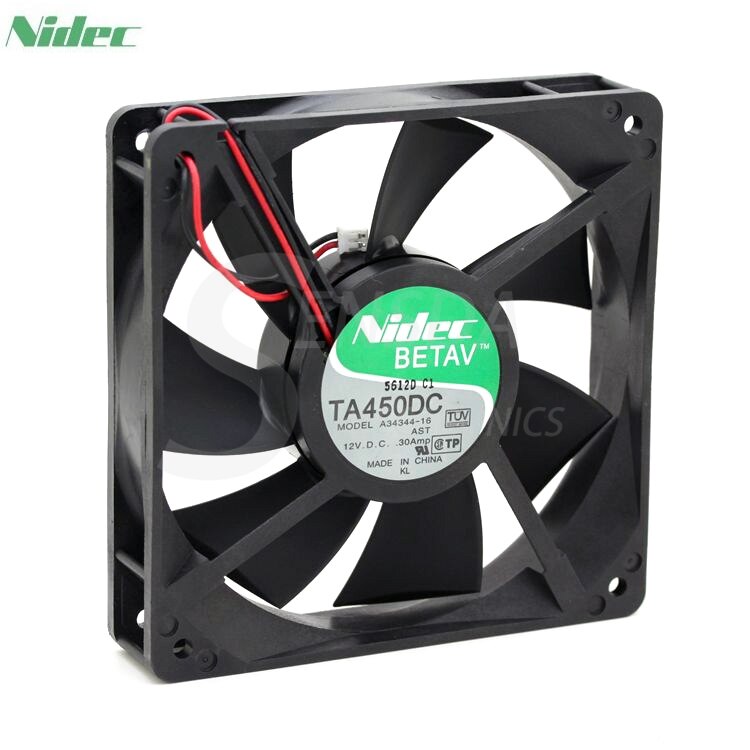 Nidec TA450DC 120x120x25mm 12V DC 0.30A 2-Wire Axial Cooling Fan