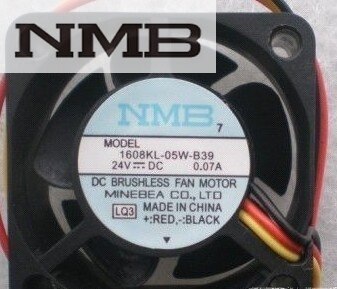 NMB 1608KL-05W-B39 40x40x20mm 24V DC 0.08A 3-Wire Axial Cooling Fan