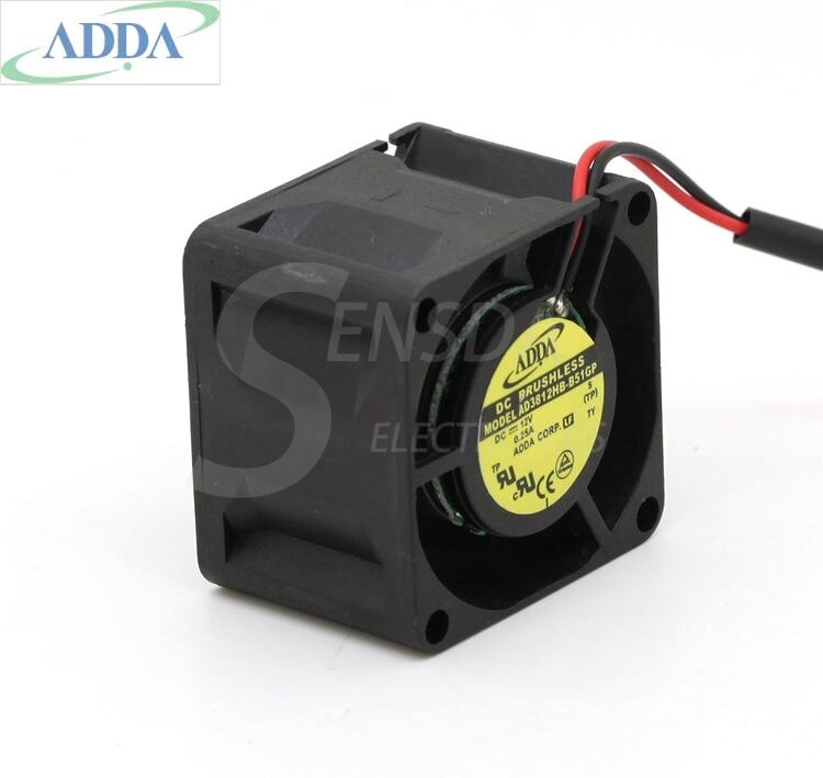 ADDA AD3812HB-B51GP 38x38x12mm 12V DC 0.25A Axial Cooling Fan