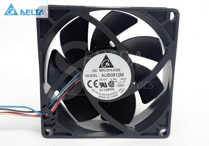 Delta AUB0812M 80x80x25mm 12V DC 0.18A Axial Cooling Fan