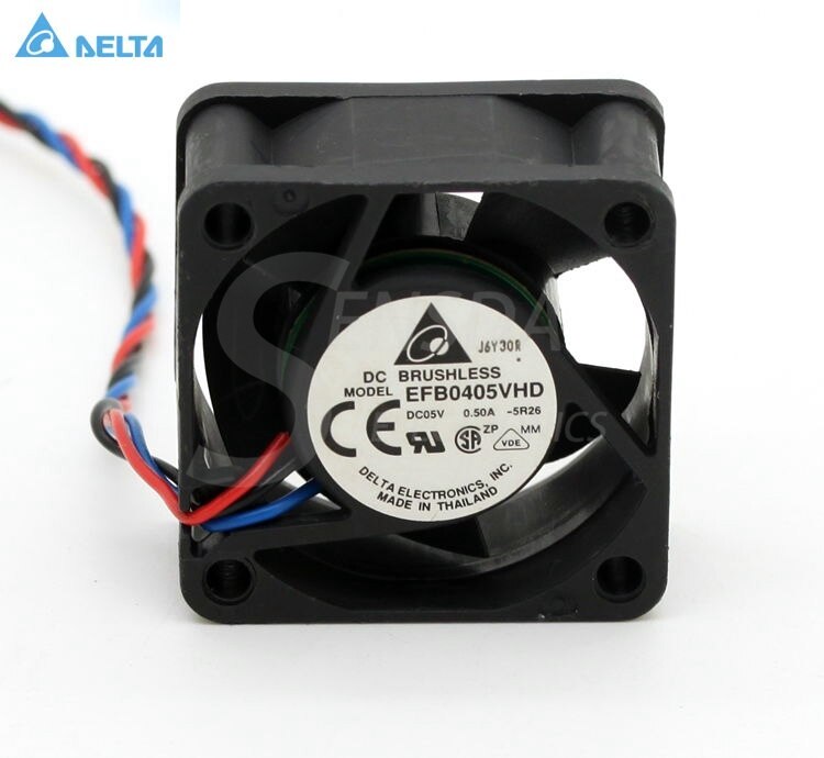 Delta EFB0405VHD 40x40x20mm 5V DC 0.50A Axial Cooling Fan