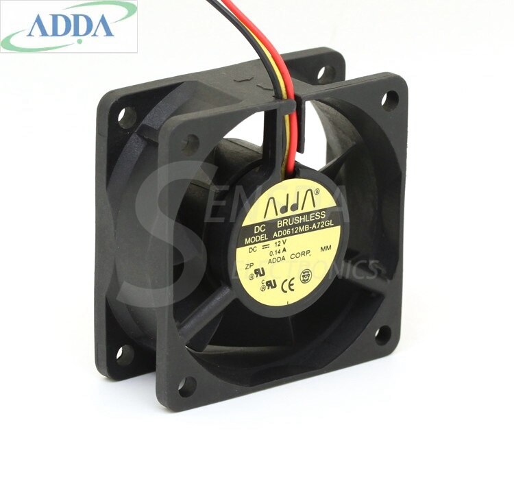 ADDA AD0612MB-A72GL 60x60x25mm 12V DC 0.14A Axial Cooling Fan