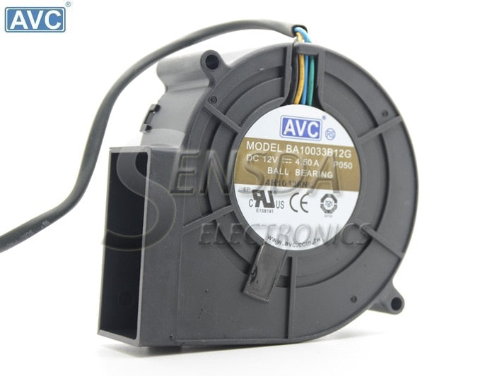 AVC BBA10033B12G 97x97x33mm 12V DC 4.50A 4-Wire Axial Cooling Fan