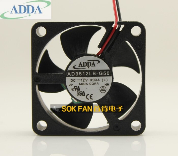 ADDA AD3512LB-G50 35x35x10mm 12V DC Industrial Cooling Fan