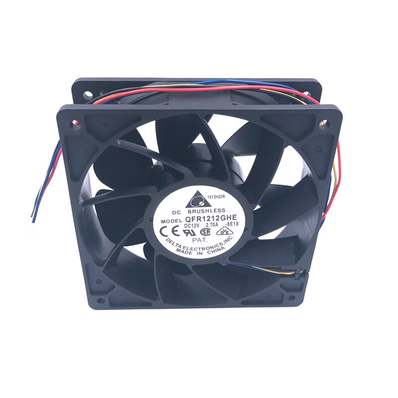 Delta QFR1212GHE 120x120x38mm 12V DC 2.7A Axial Cooling Fan