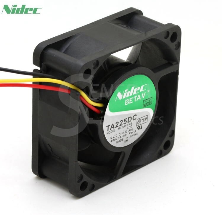 Nidec TA225DC 33x33x51mm 12V DC 3-Wire Axial Cooling Fan