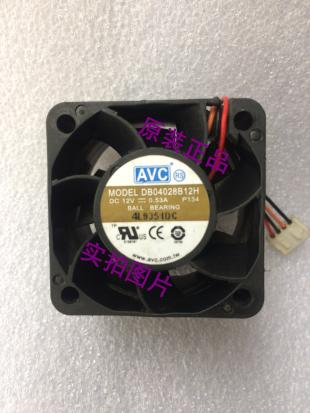 AVC DB04028B12H 40x40x28mm 12V DC 0.53A 4-Wire Axial Cooling Fan