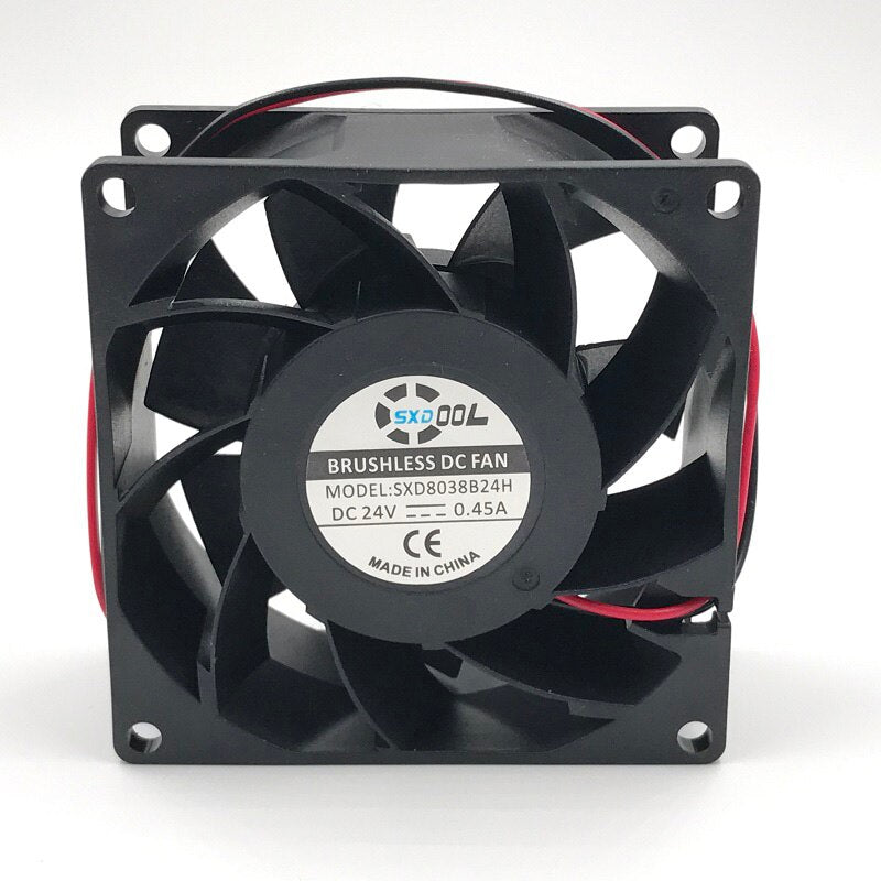 SXDOOL SXD8038B24H 24V DC 80x80x38mm Brushless Cooling Fan