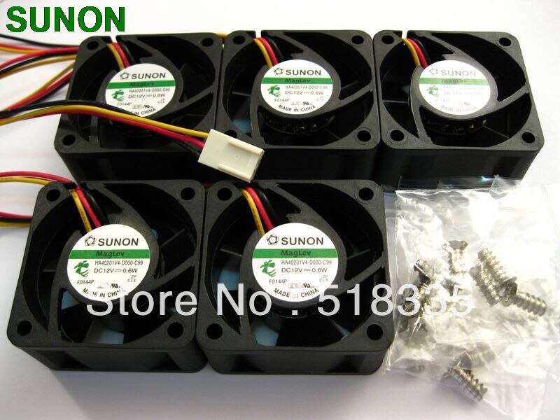 SUNON HA40201V4-0000-C99 40x40x20mm 12V DC Axial Cooling Fan