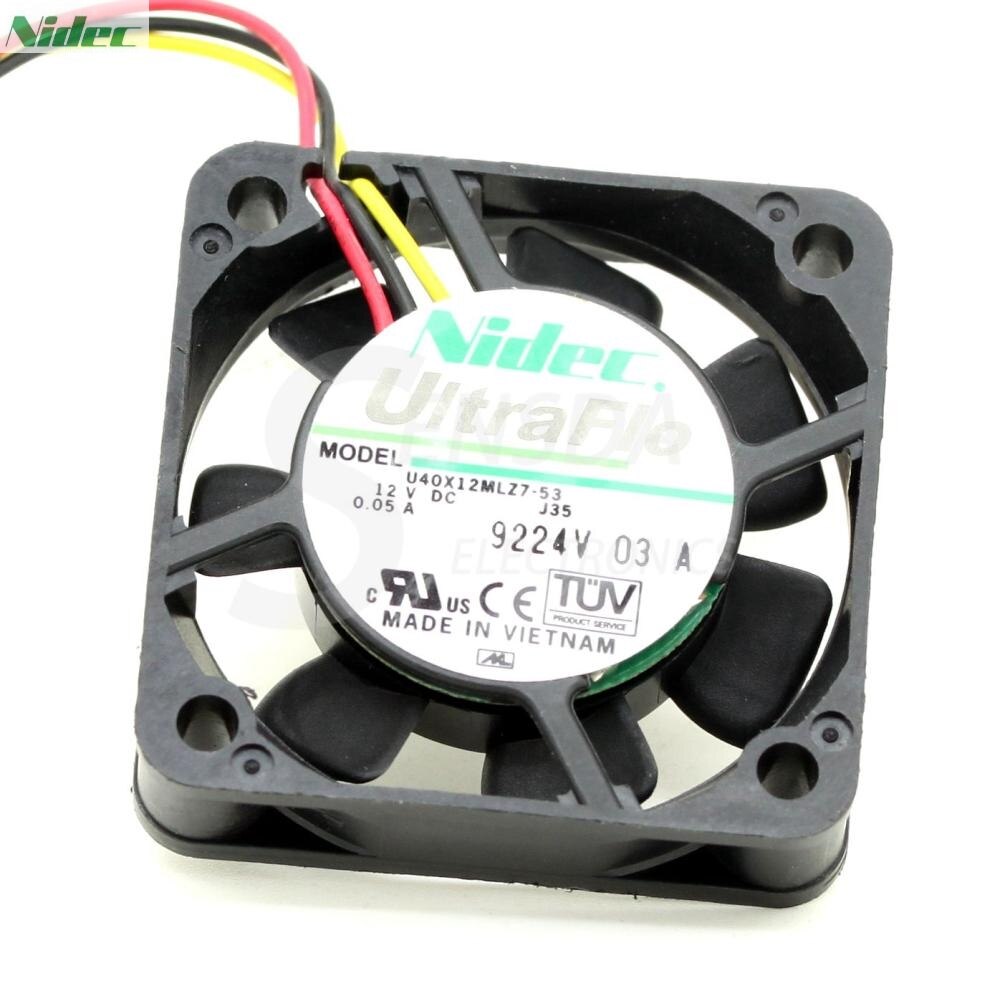 Nidec U40X12MLZ7-53 40x40x10mm 12V DC 05A Axial Cooling Fan