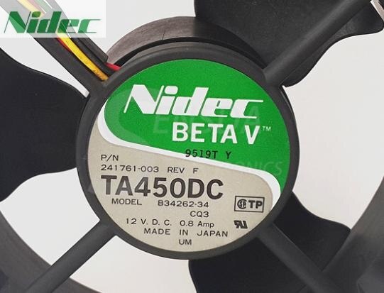 Nidec B34262-34 120x120x38mm 12V DC 0.8A Axial Cooling Fan