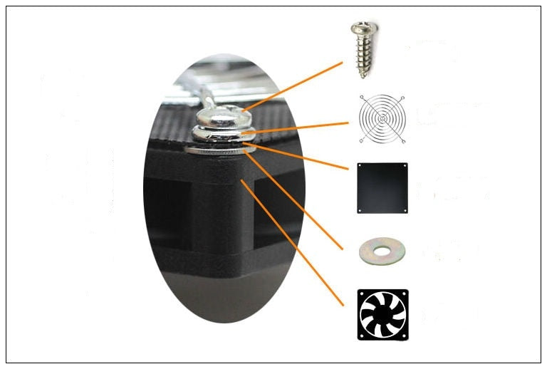RT-AC68U 70x70x15mm Axial Cooling Fan