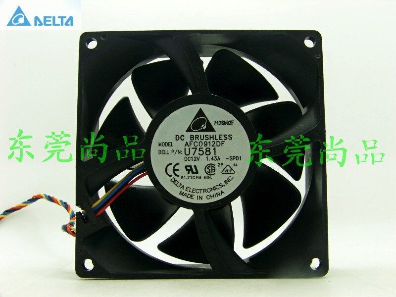 Delta AFC0912DF 92x92x32mm 12V DC 1.43A Axial Cooling Fan