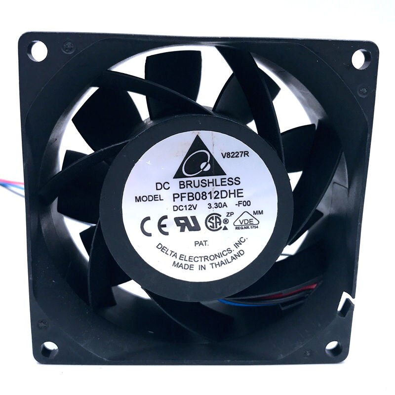 Delta PFB0812DHE 80x80x38mm 12V DC 2.75A Axial Cooling Fan