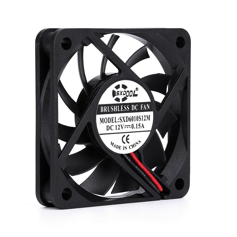 SXDOOL SXD6010S12M 12V DC 60x60x10mm Brushless Cooling Fan