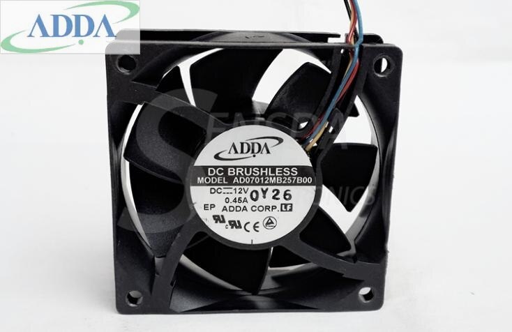 ADDA AD07012MB257B00 70x70x25mm 12V DC 0.45A 4-Wire Axial Cooling Fan
