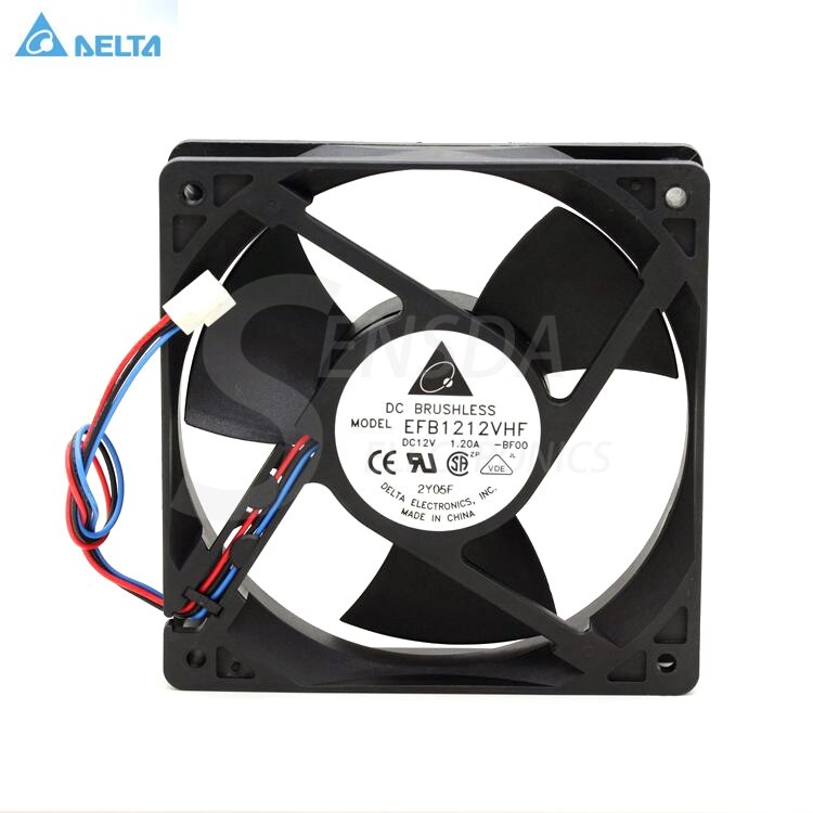 Delta EFB1212VHF 12V DC 1.20A 3-Wire Axial Cooling Fan