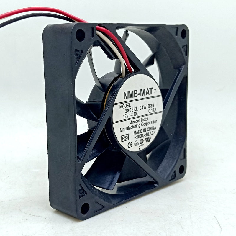 NMB 2806KL-04W-B39 70x70x15mm 12V DC 0.17A Axial Cooling Fan