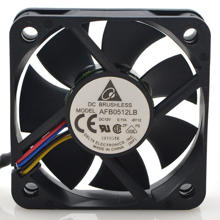Delta DELTA 50x50x15mm 12V DC 0.11A 4-Wire Axial Cooling Fan