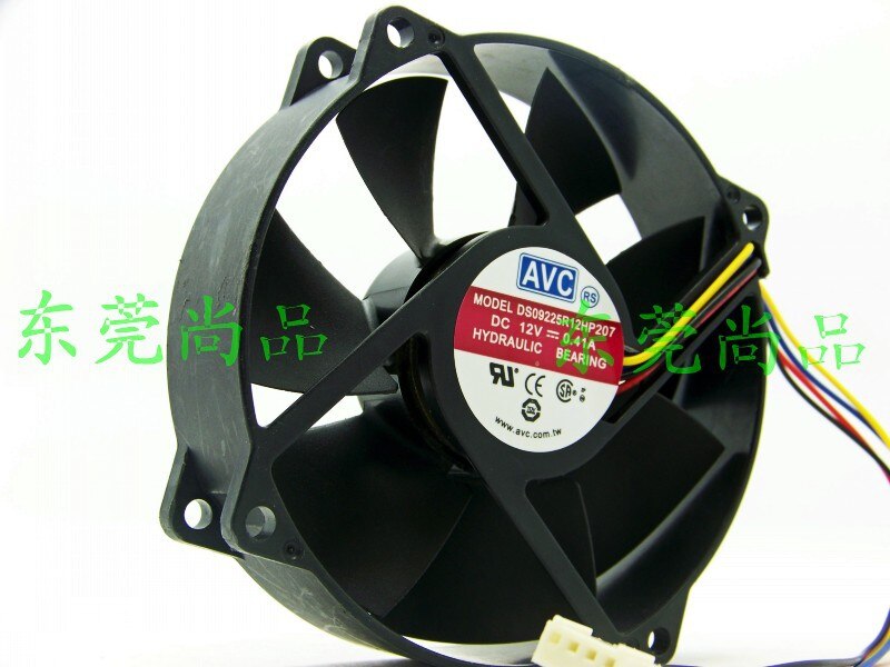 AVC DS09225R12HP207 92x92x25mm 12V DC 0.41A Axial Cooling Fan