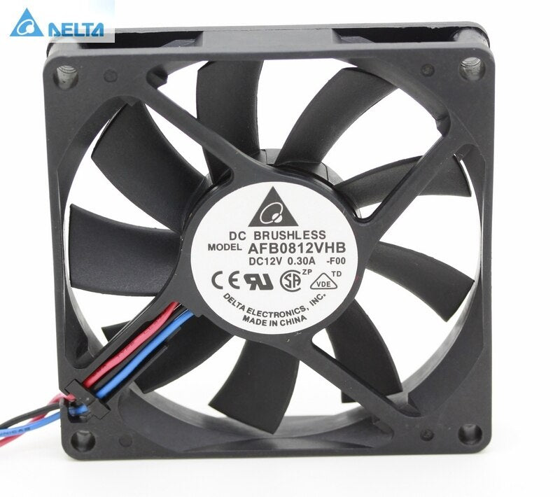 Delta AFB0812VHB 80x80x15mm 12V DC 0.30A Axial Cooling Fan
