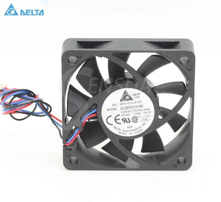Delta AUB0624HB 60x60x15mm 24V DC 0.09A 3-Wire Axial Cooling Fan