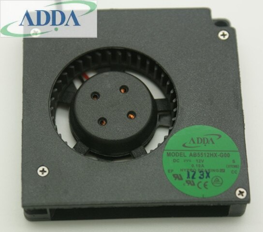 ADDA AB5512HX-G00 55x55x12mm 12V DC 0.19A 2-Wire Axial Cooling Fan