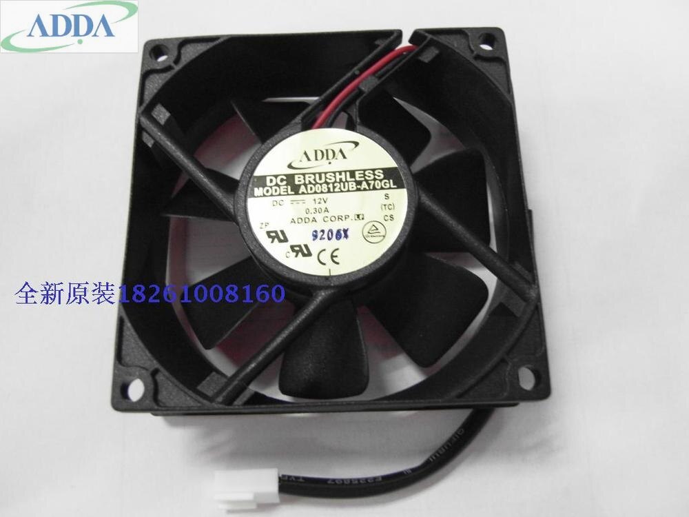 ADDA AD0812UB-A70GL 80x80x25mm 12V DC 0.30A Axial Cooling Fan