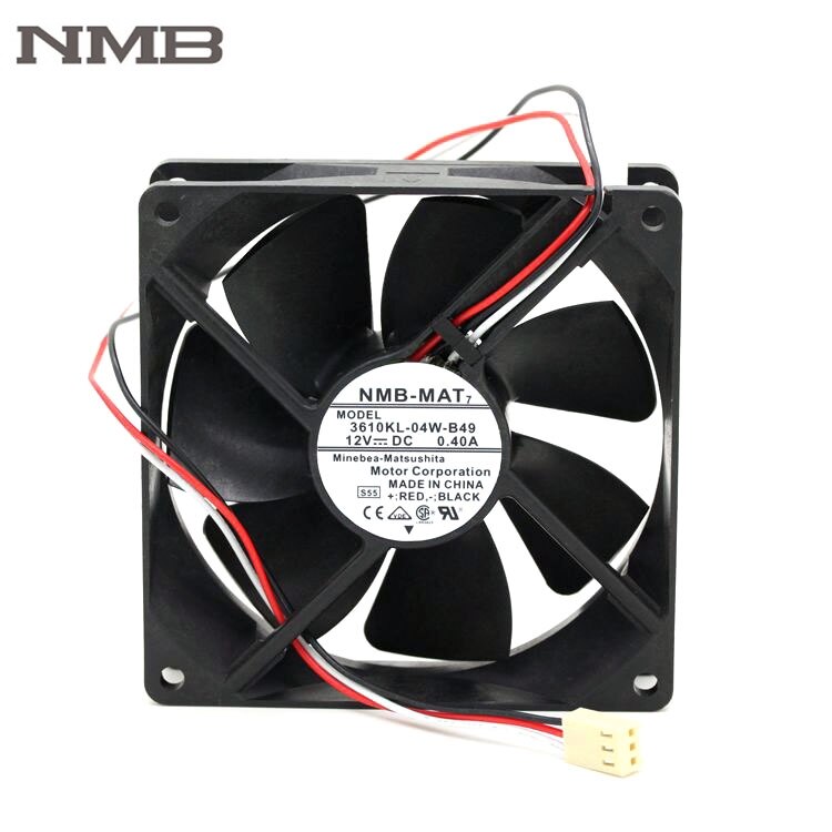 NMB 3610KL-04W-B49 90x90x25mm 12V DC 0.28A Axial Cooling Fan