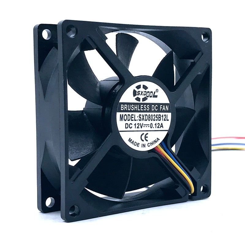 SXDOOL SXD8025B12L 12V DC 80mm Brushless Cooling Fan
