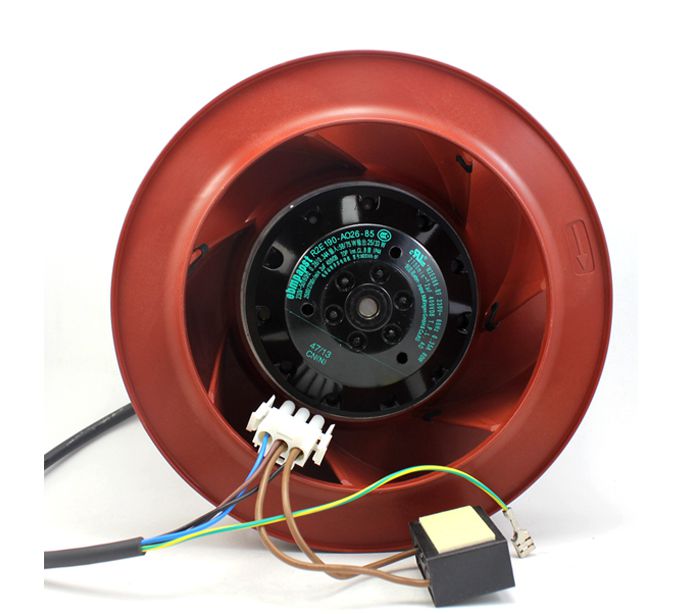 PAPST R2E190-AO26-85 AC 230V 0.26A 0.34A 58W 75W 190x190mm Server Round Backward Curved Ac Centrifugal Fan