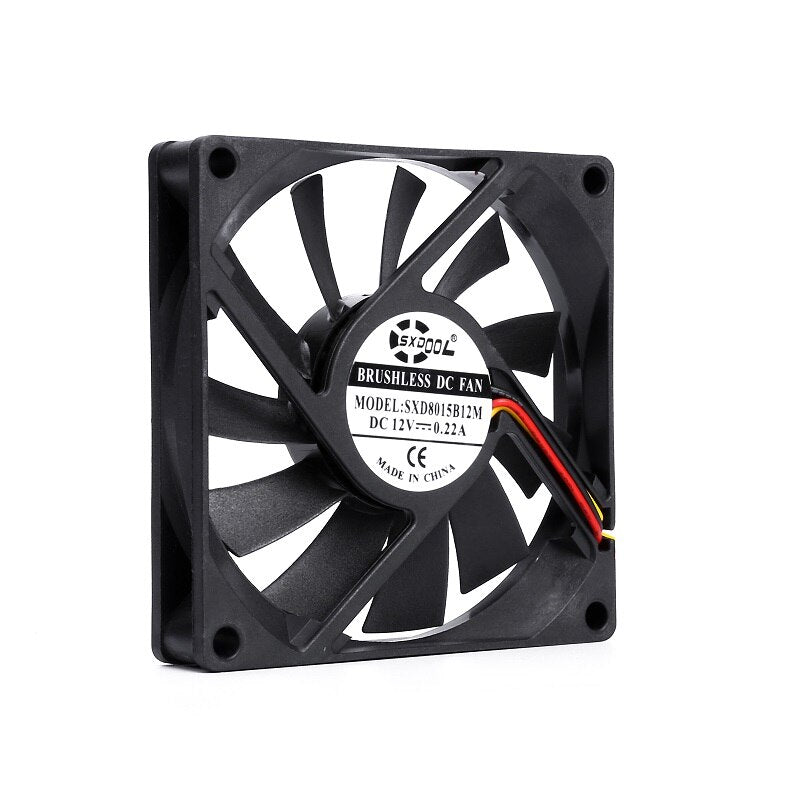 SXDOOL SXD8015B12M 12V DC 80x80x15mm Brushless Cooling Fan