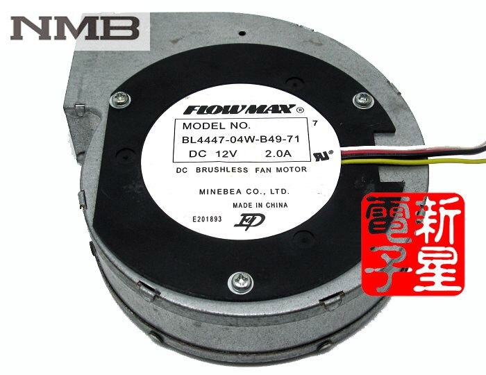 NMB BL4447-04W-B49-71 44x44x47mm 12V DC 2A Axial Cooling Fan