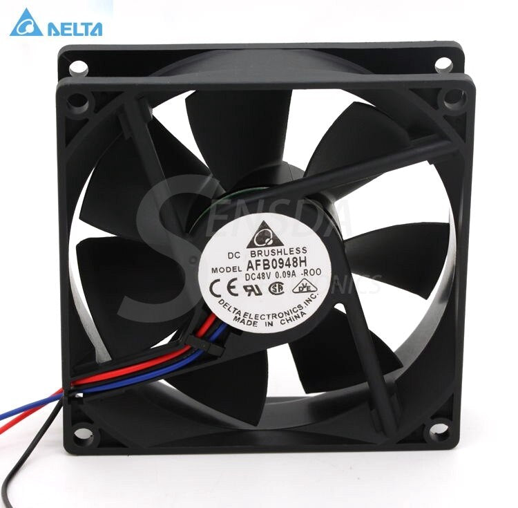 Delta AFB0948H 92x92x25.4mm 48V DC 0.060A 2-Wire Axial Cooling Fan