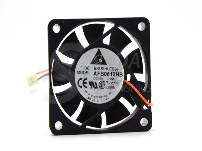 Delta AFB0612HB-R00 60x60x15mm 12V DC 0.100A 3-Wire Axial Cooling Fan