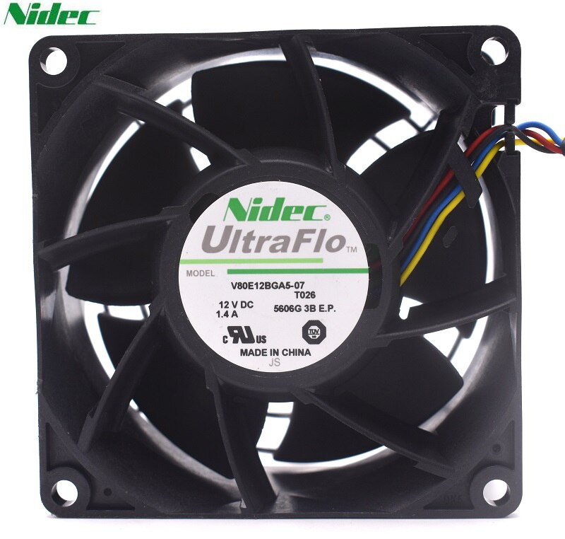 Nidec V80E12BGA5-07 80x80x38mm 12V DC 1.4A Axial Cooling Fan