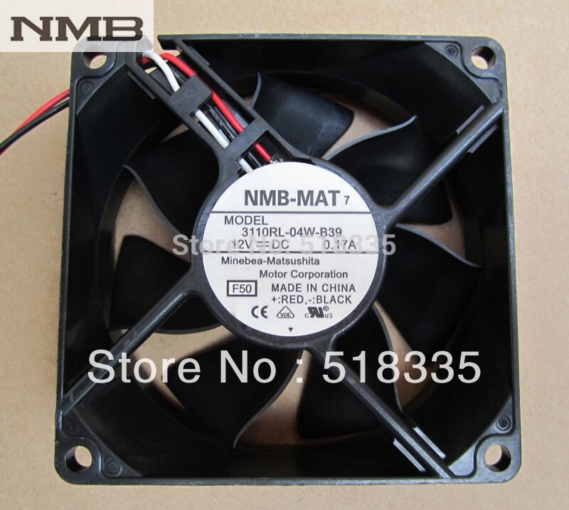 NMB 3110RL-04W-B39 31x31x10mm 12V DC 00.17A Axial Cooling Fan