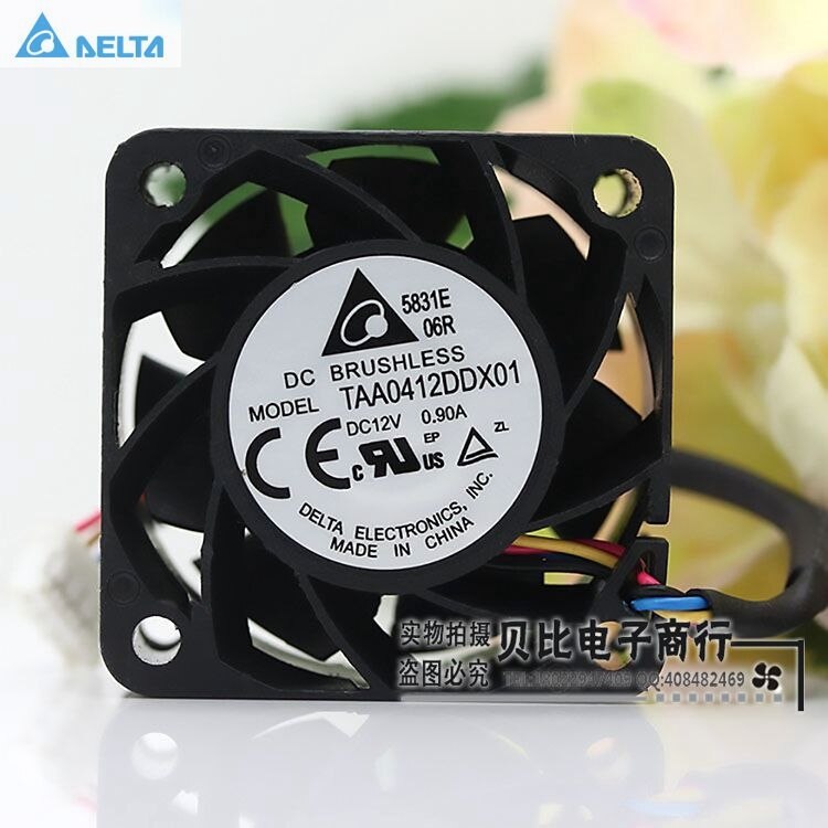 Delta TAA0412DDX01 40x40x20mm 12V DC 0.9A Axial Cooling Fan