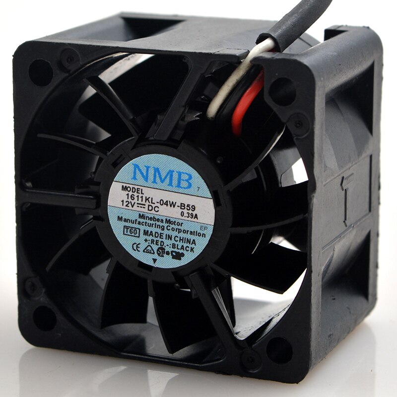 NMB 1611KL-04W-B59 40x40x28mm 12V DC 0.39A Axial Cooling Fan