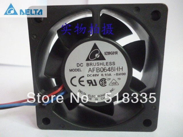 Delta AFB0648HH 60x60x25mm 48V DC 0.10A Axial Cooling Fan