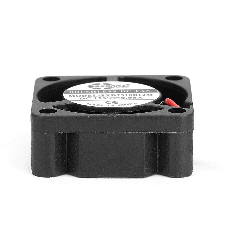 SXDOOL SXD2510BM 25x25x10mm 12V DC 2-Wire Axial Cooling Fan
