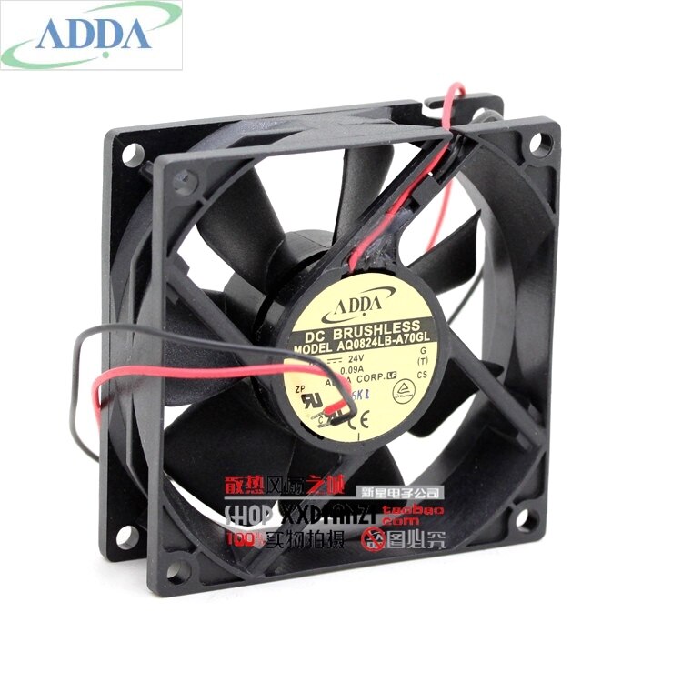 ADDA AQ0824LB-A70GL 80x80x25mm 24V DC 0.09A Axial Cooling Fan