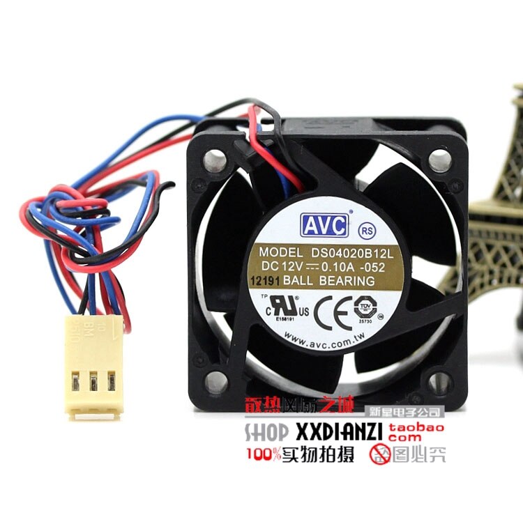 AVC DS04020B12L 12V DC 0.1A Axial Cooling Fan