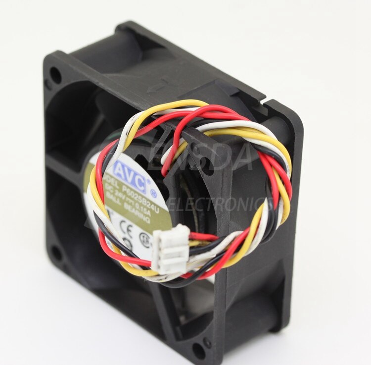 AVC P6025B24U 60x60x25mm 24V DC 0.15A Axial Cooling Fan