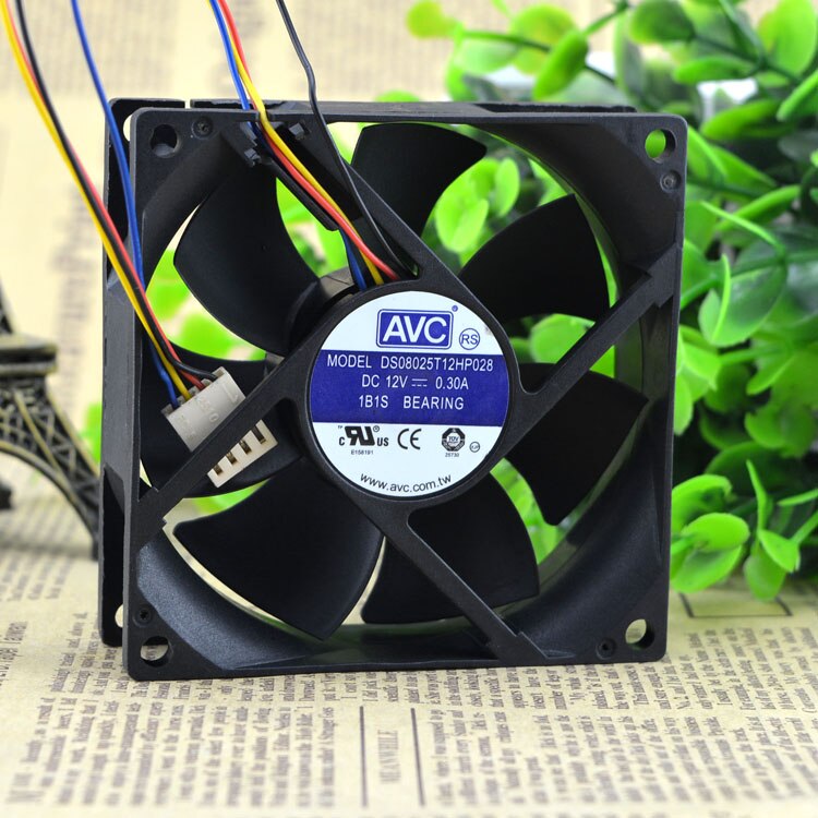 AVC DS08025T12HP028 80x80x25mm 12V DC 0.30A Axial Cooling Fan