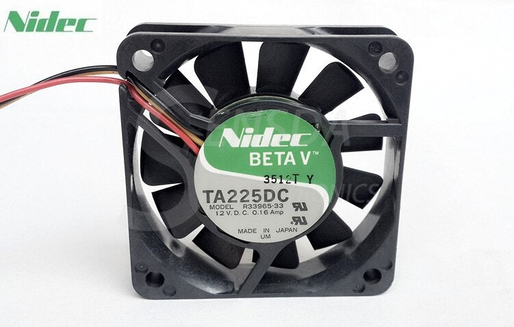 Nidec R33965-33 60x60x15mm 12V DC 0.16A Axial Cooling Fan